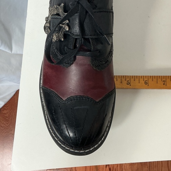 John Fluevog Black and Burgundy Oxfords - Picture 9 of 11